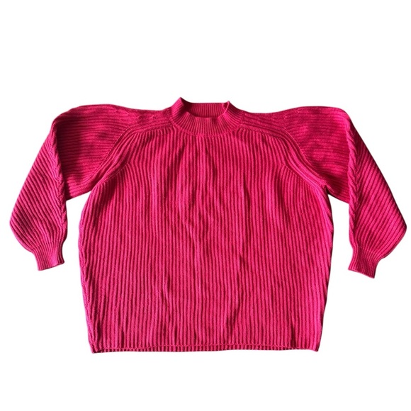 Misa Los Angeles XS Dominique Sweater Red Ribbed Chunky Knit - Picture 2 of 8